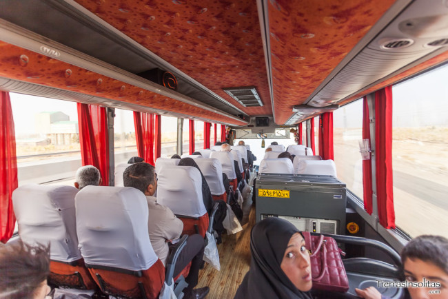interior autobús mahmooly en irán