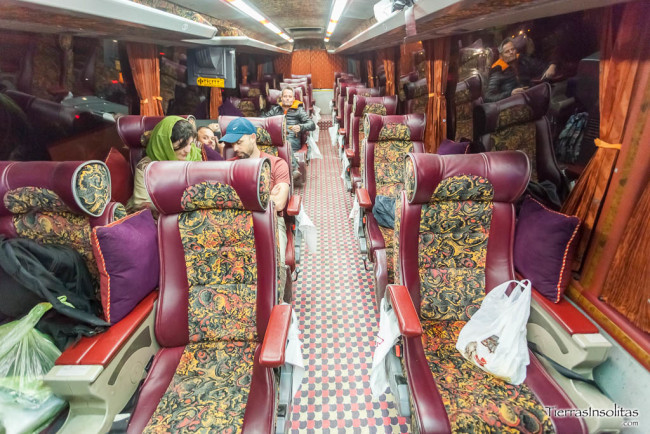 interior autobús vip en irán
