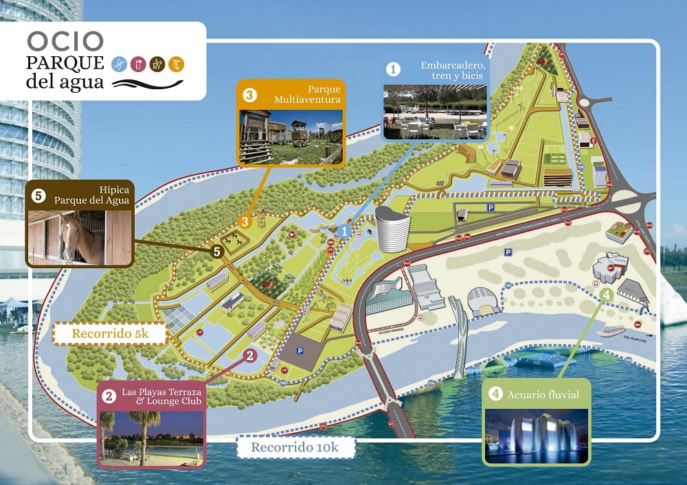 mapa parque del agua